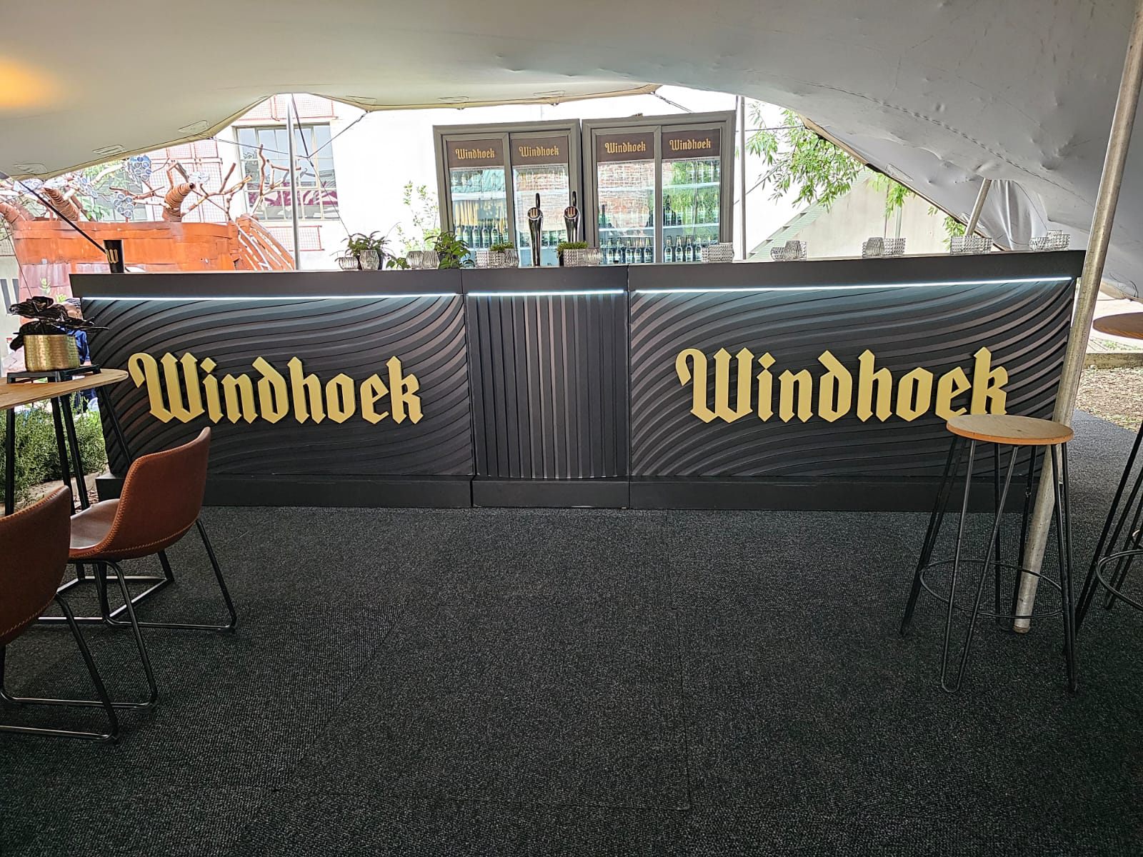 Windhoek custom branded bar counter